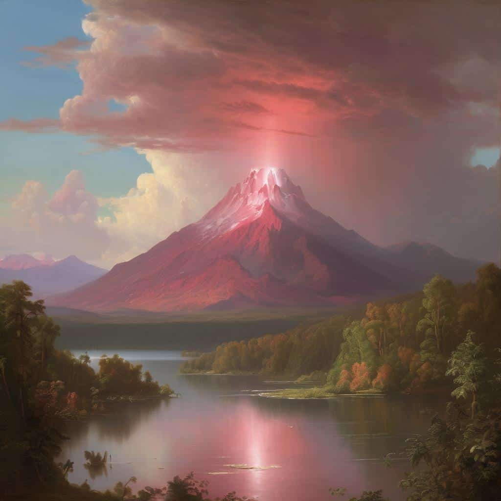 Λέξη-κλειδί, τέχνη του σχεδίου, θεμέλιο, τοπία, βουνά, ποτάμια, φυσική ομορφιά, εικαστική τέχνη, δημιουργικότητα, καλλιτεχνική αποτύπωση, ρομαντική ατμόσφαιρα, ζεστά χρώματα, επίκαιρη τέχνη, μυθοπλασία, ψηφιακή τέχνη.